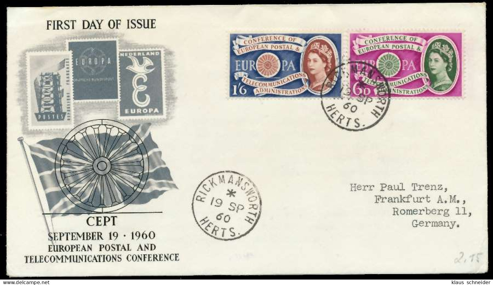GROSSBRITANNIEN 1960 Nr 341-342 BRIEF FDC X0894EA - Cartas & Documentos