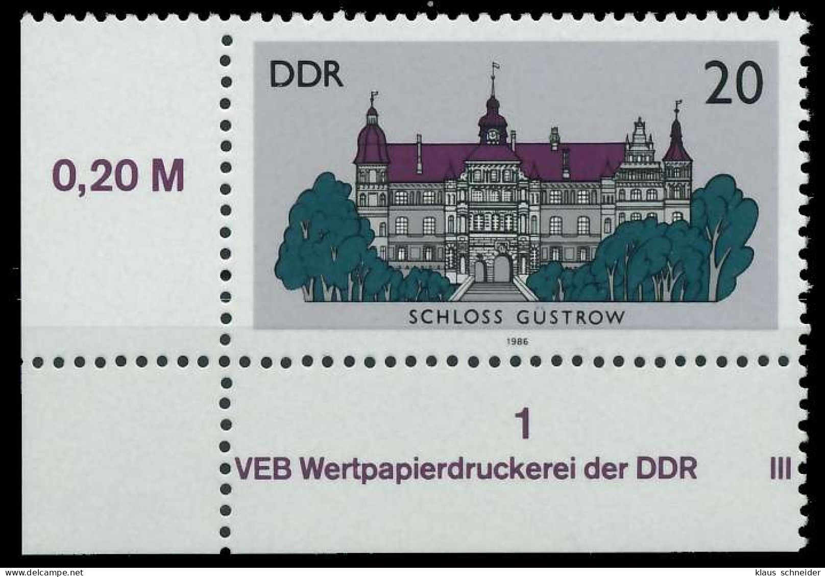 DDR 1986 Nr 3033 Postfrisch ECKE-ULI X0D27AE - Unused Stamps