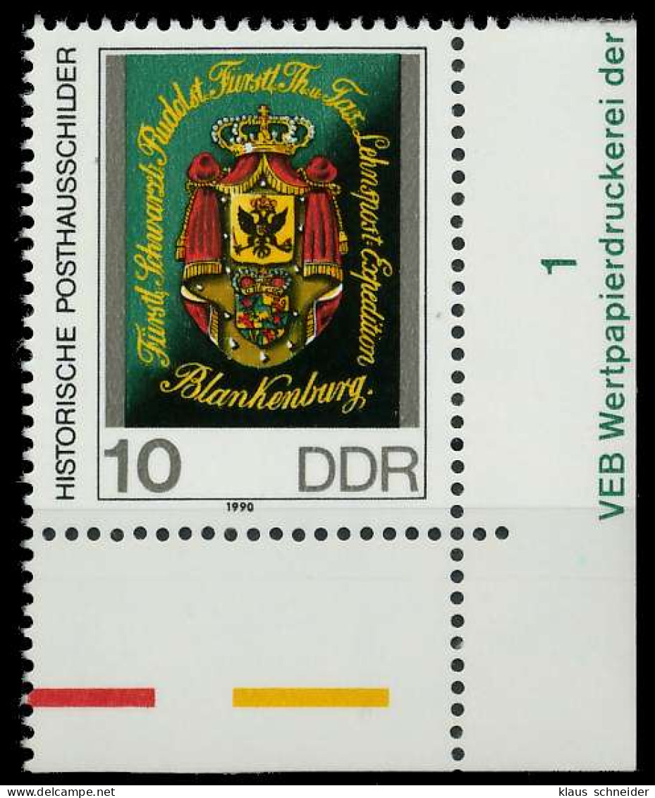 DDR 1990 Nr 3302 Postfrisch ECKE-URE X0E430A - Ungebraucht