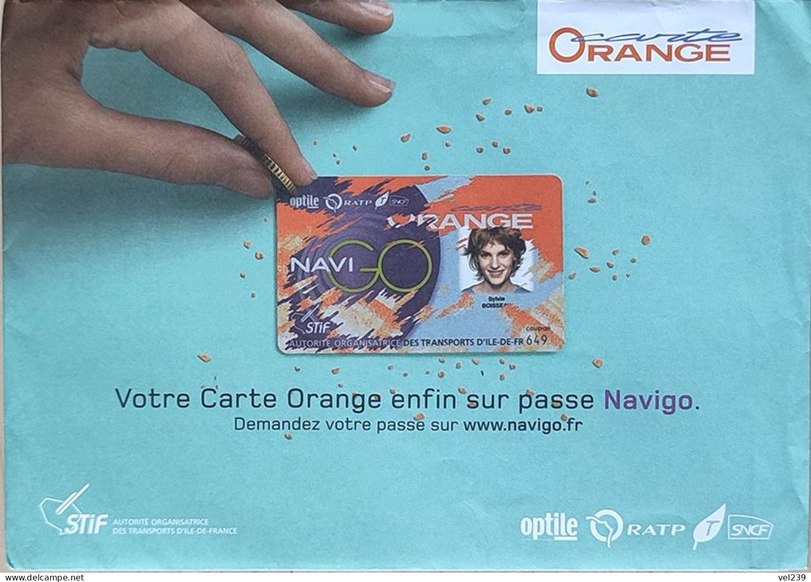 France. Formulaire Demande Echange Carte Orange Pour Navigo + Envelope - Ohne Zuordnung