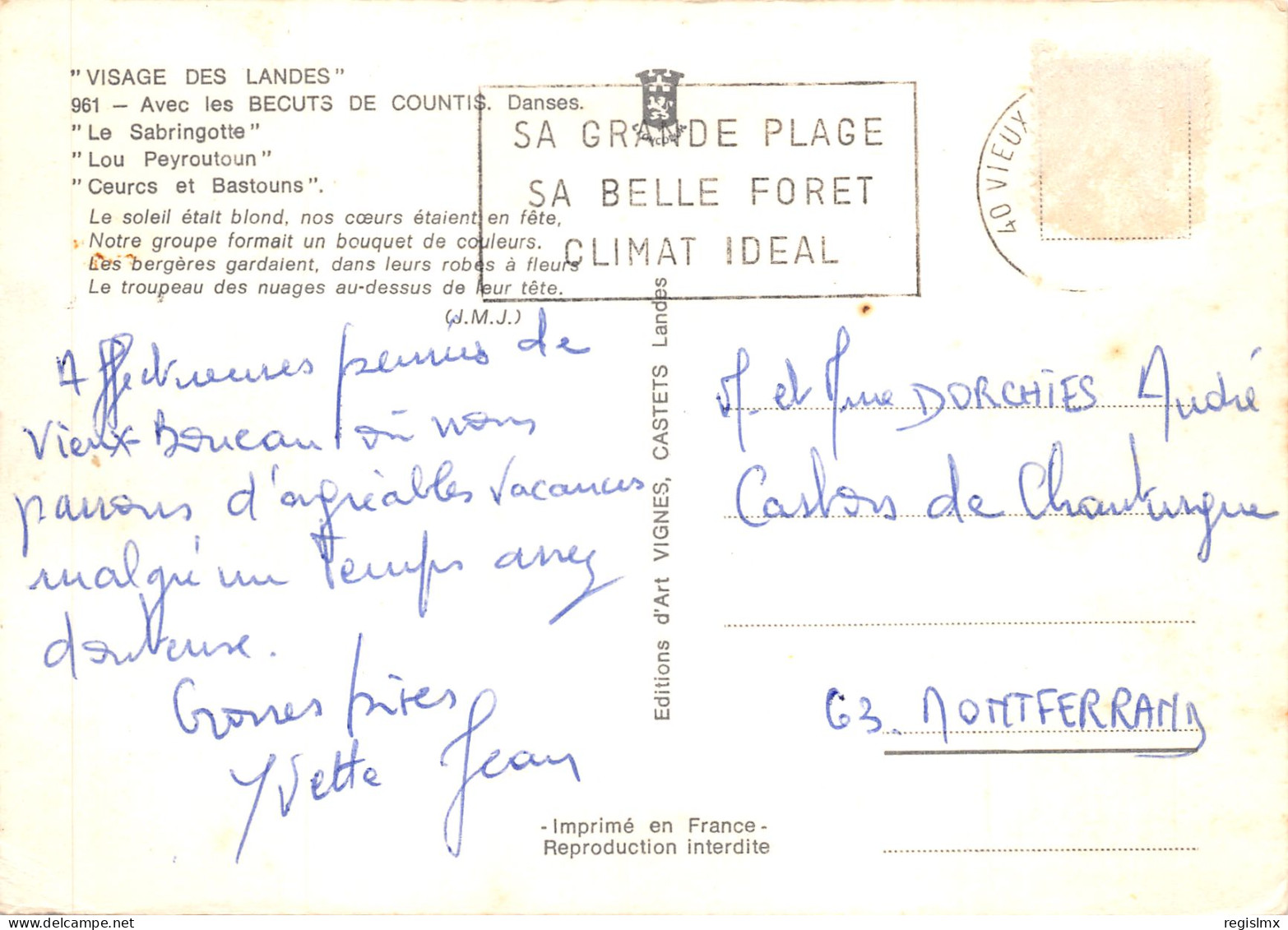 40-FOLKLORE LANDAIS-ECHASSIERS-N°529-B/0299 - Other & Unclassified