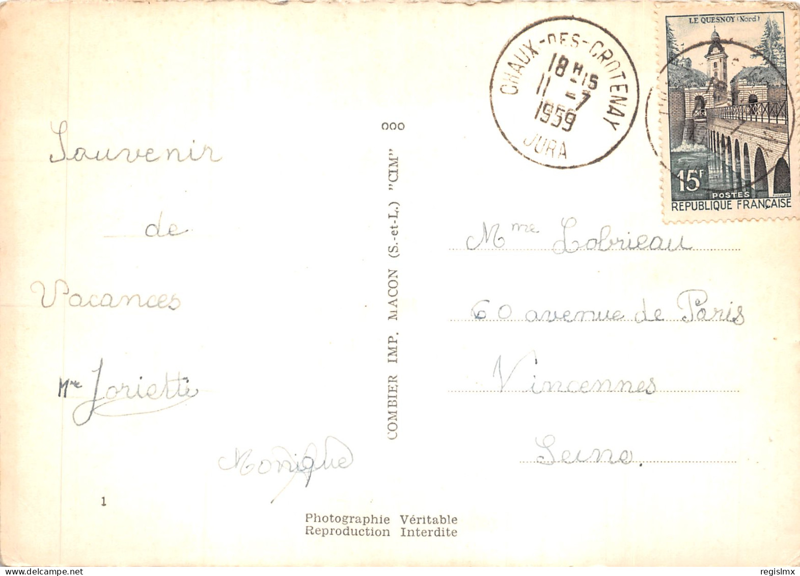 39-CHAUX DES CROTENAY-N°529-B/0217 - Other & Unclassified