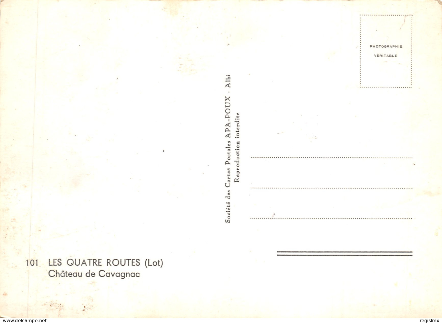 46-LES QUATRE ROUTES-CHATEAU DE CAVAGNAC-N°530-A/0269 - Otros & Sin Clasificación