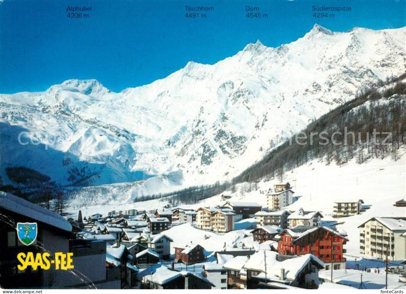 13305073 Saas-Fee Winterlandschaft Panorama Saas-Fee - Sonstige & Ohne Zuordnung