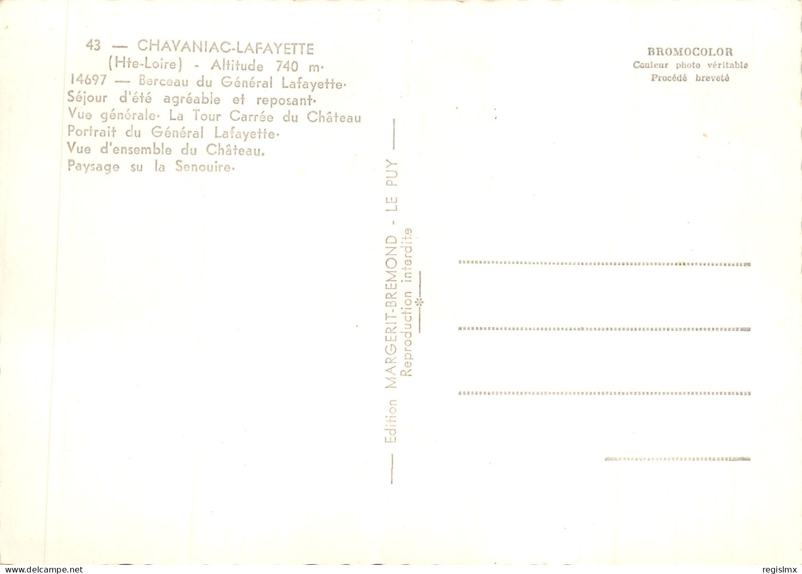 42-CHAVANIAC LAFAYETTE-N°529-C/0205 - Altri & Non Classificati