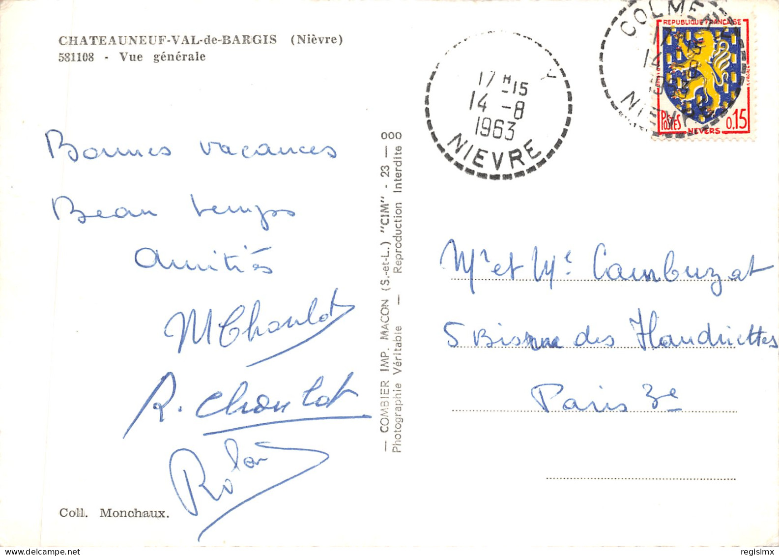 58-CHATEAUNEUF VAL DE BARGIS-N°531-C/0077 - Other & Unclassified