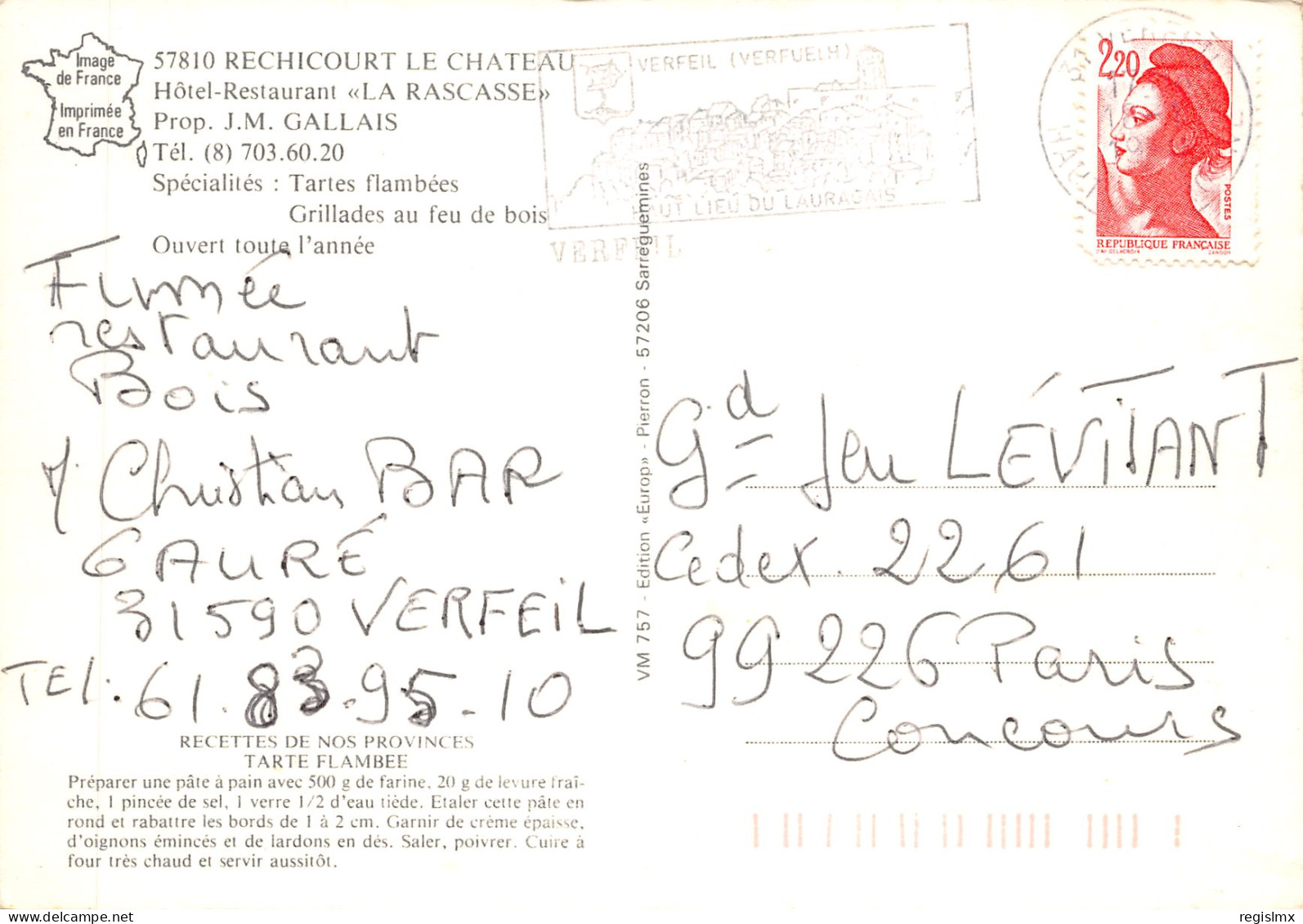 57-RECHICOURT LE CHATEAU-N°531-B/0119 - Sonstige & Ohne Zuordnung