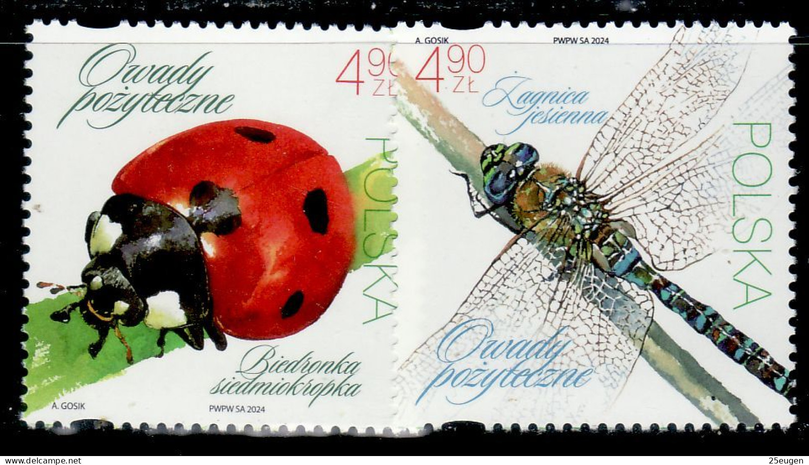 POLAND 2024 BENEFICIAL INSECTS MNH - Unused Stamps