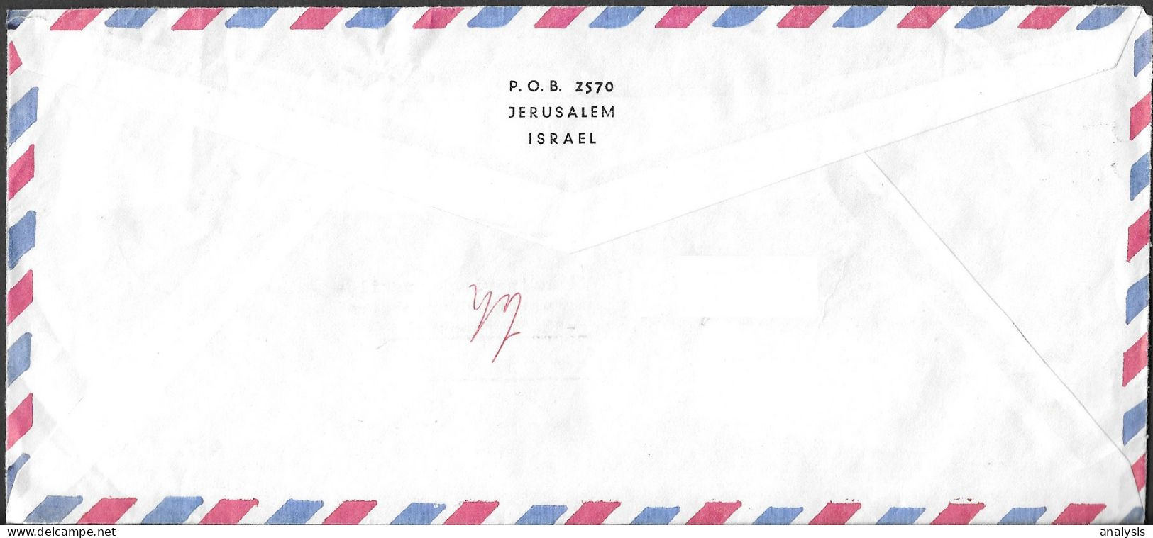 Jerusalem Registered Cover Mailed To Sweden 1975 - Brieven En Documenten