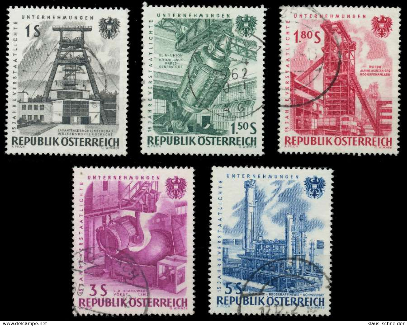 ÖSTERREICH 1961 Nr 1092-1096 Gestempelt X25CBC6 - Usati