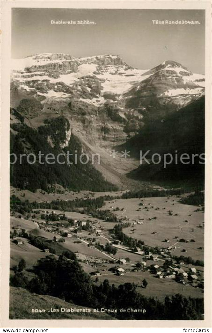 13304051 Les Diablerets Fliegeraufnahme Avec Creux De Champ Les Diablerets - Autres & Non Classés