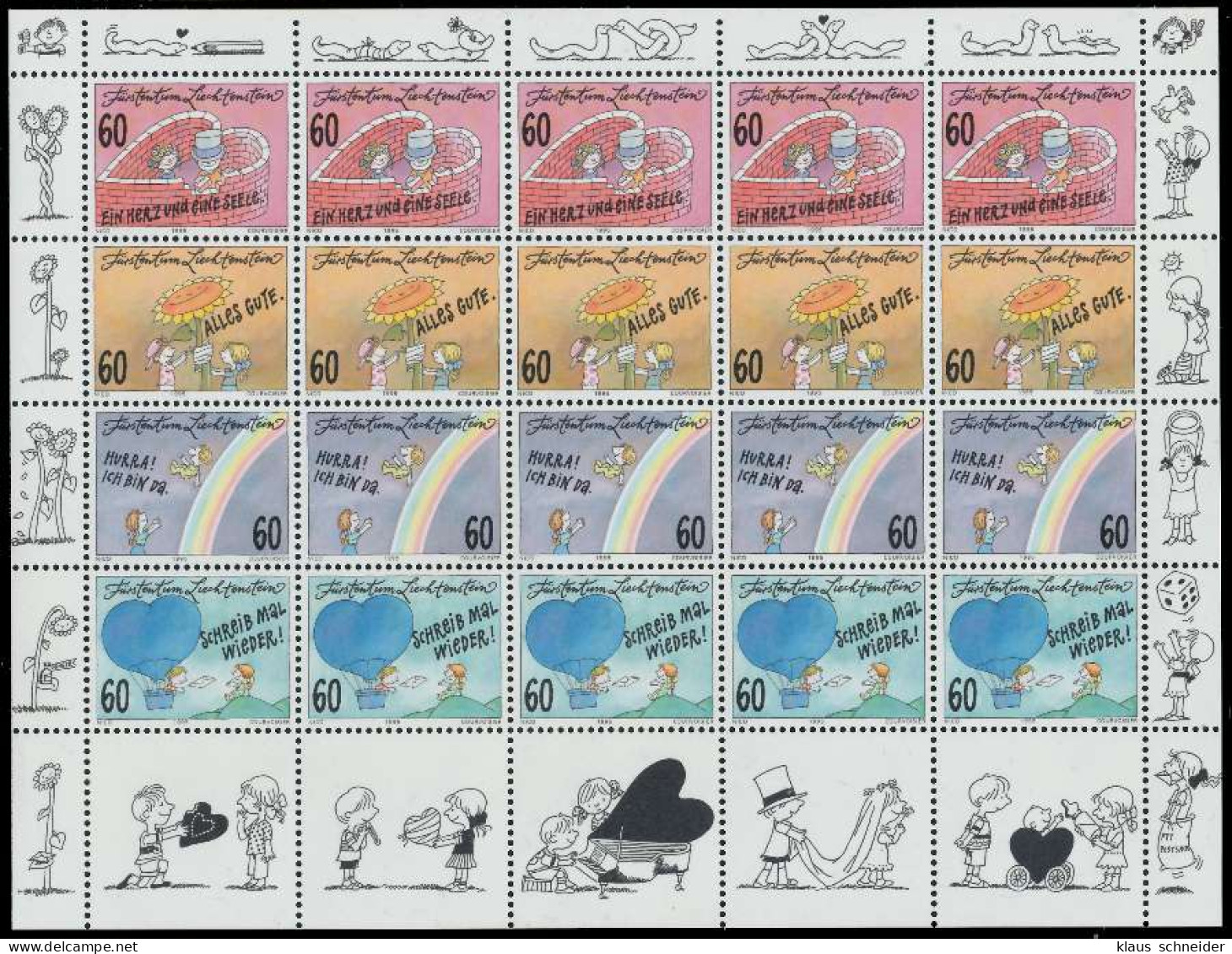 LIECHTENSTEIN 1995 Nr 1111-1114 Postfrisch KLEINBG X28DF7E - Unused Stamps