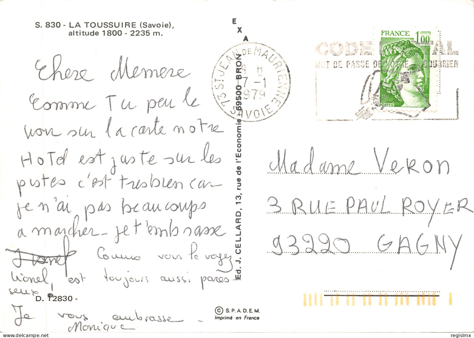73-LA TOUSSUIRE-N°534-B/0331 - Other & Unclassified