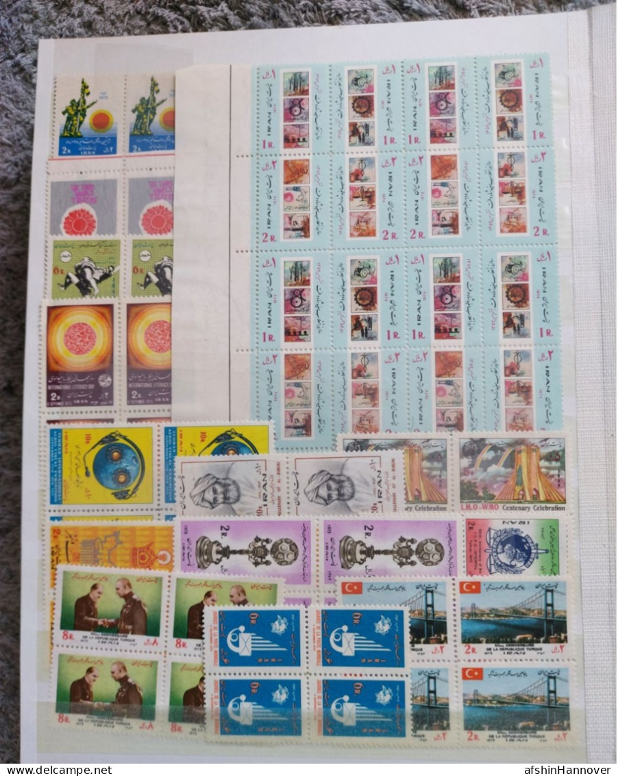 Iran Shah Pahlavi Shahتمام تمبرهای بلوک سال ۱۳۵۲  Commemorative Stamps Issued In Year 1351 (21/3/1972 - Iran