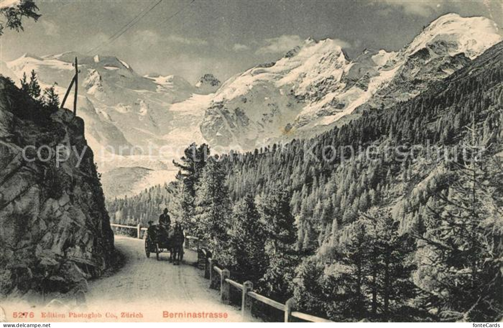 13302983 Berninastrasse Kutsche Gletscher Berninastrasse - Autres & Non Classés