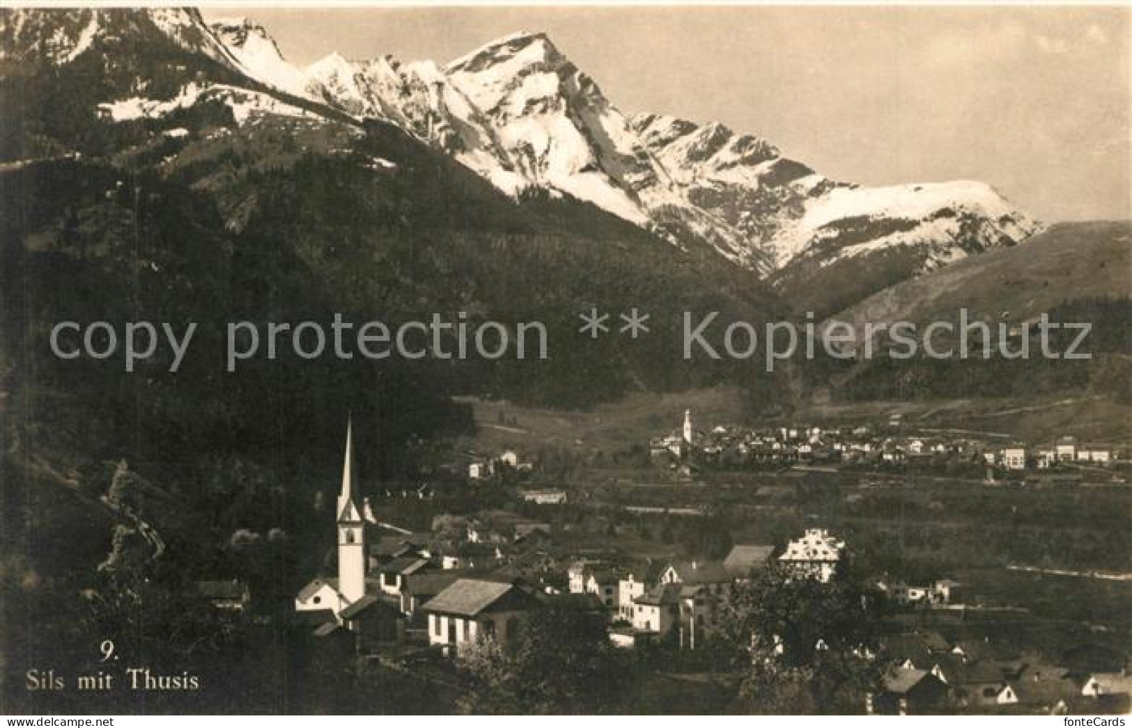 13302973 Sils Domleschg Kirche Thusis Panorama Sils Domleschg - Autres & Non Classés