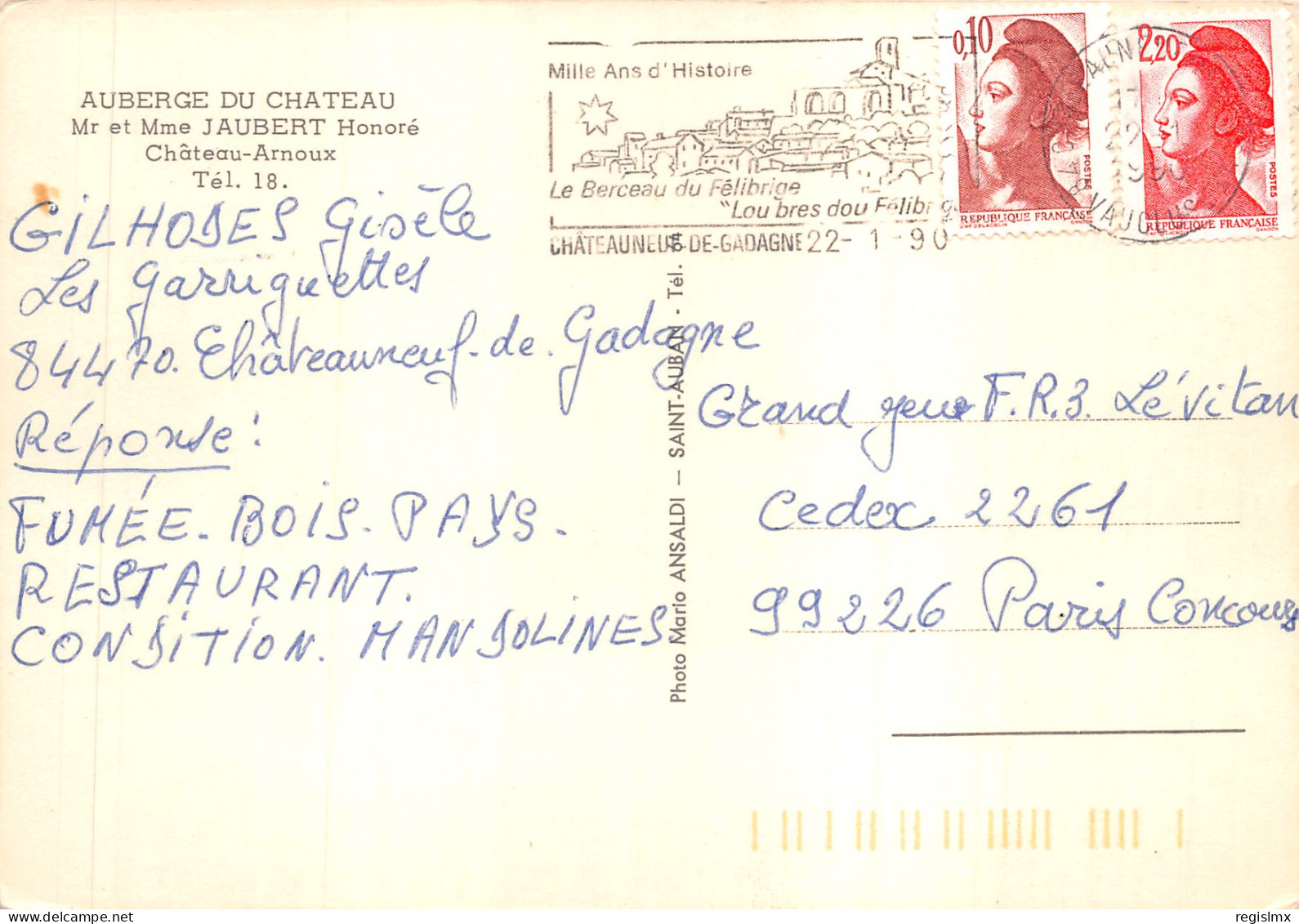 84-CHATEAUNEUF DE GARDAGNE-N°536-B/0031 - Other & Unclassified