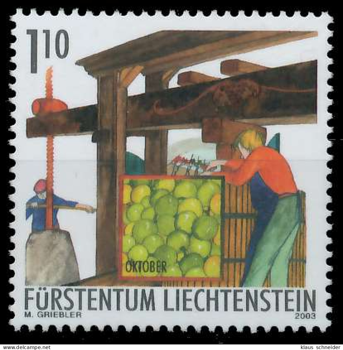 LIECHTENSTEIN 2003 Nr 1324 Postfrisch X28E57E - Ongebruikt