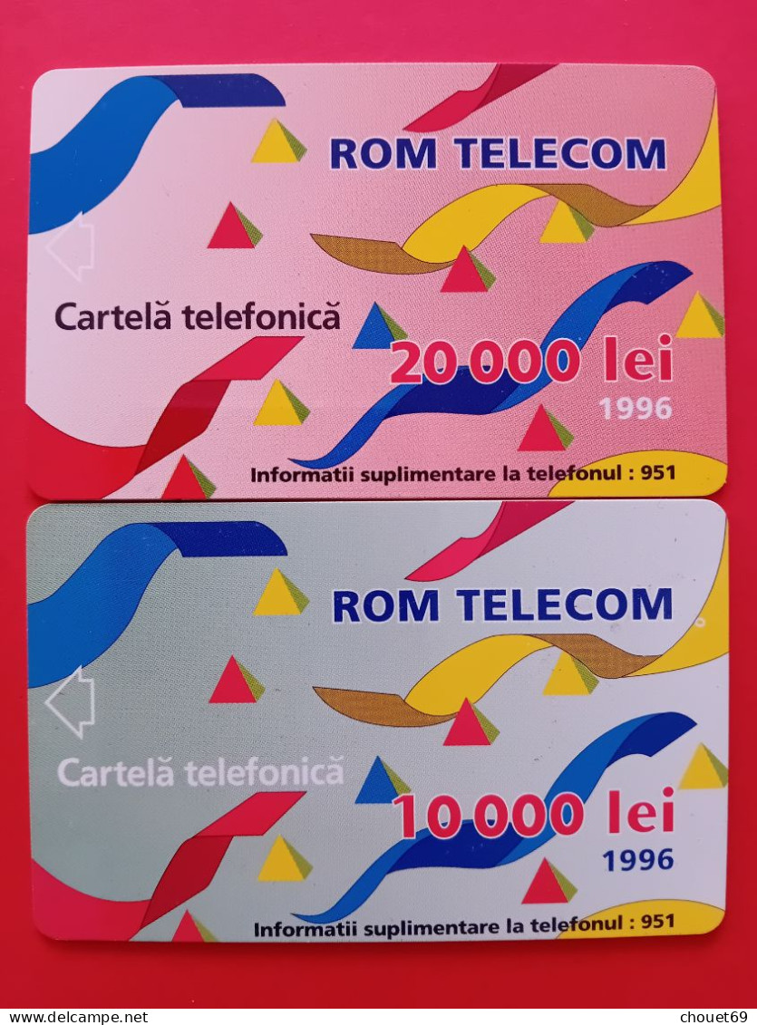 ROM TELECOM 1996 2 Cards Without Chip 10000 Et 20000 Lei (BA0623 - Rumania