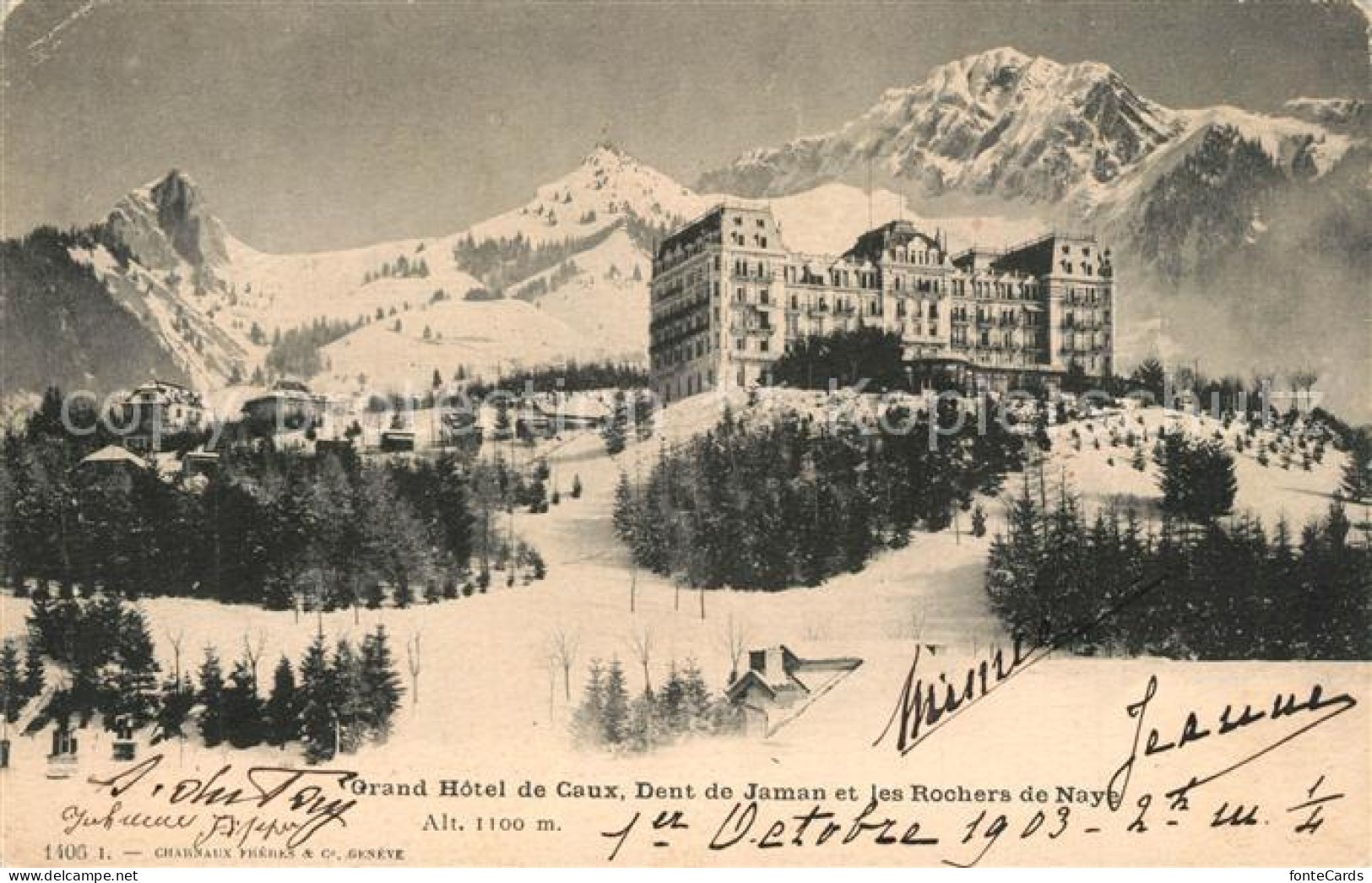 13301904 Caux VD Grand Hotel Dent De Jaman Et Les Rochers De Naye Alpes Caux VD - Autres & Non Classés