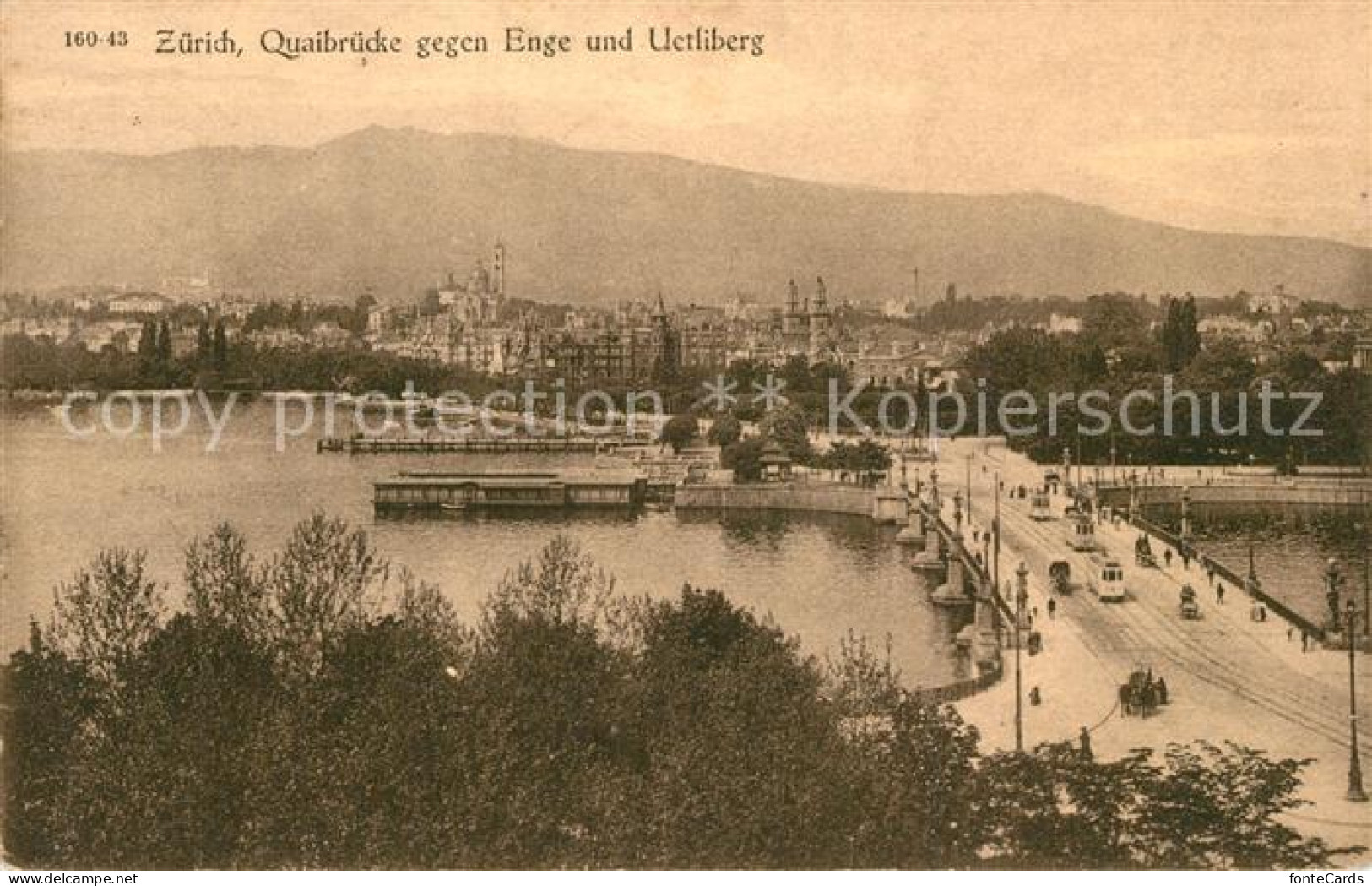 13301891 Zuerich ZH Quaibruecke Gegen Enge Und Uetliberg Zuerich ZH - Autres & Non Classés