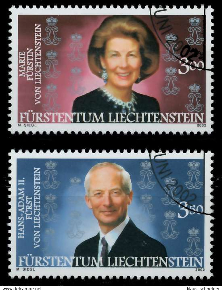 LIECHTENSTEIN 2002 Nr 1292-1293 Gestempelt X298722 - Gebruikt