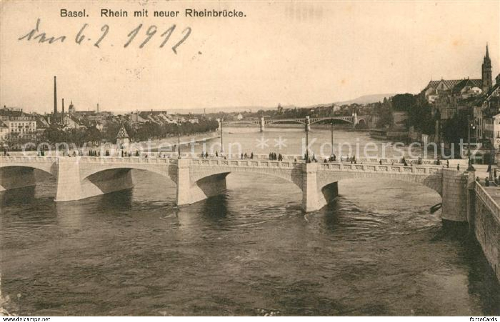 13301840 Basel BS Rhein Mit Neuer Rheinbruecke Basel BS - Altri & Non Classificati