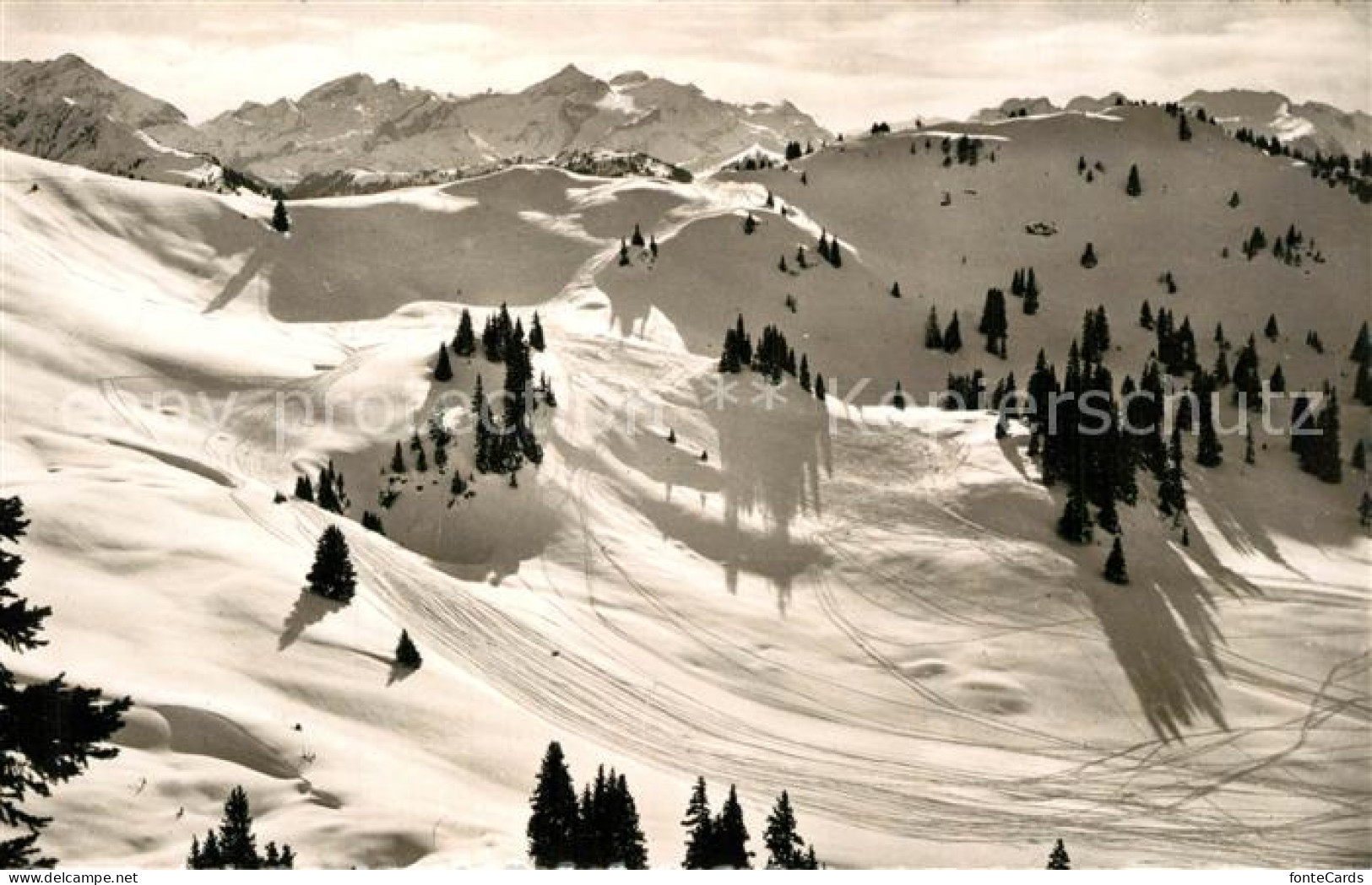 13301822 Saanenmoeser Saanen Huehnerspielabfahrt Hornberg Winterpanorama Alpen S - Other & Unclassified