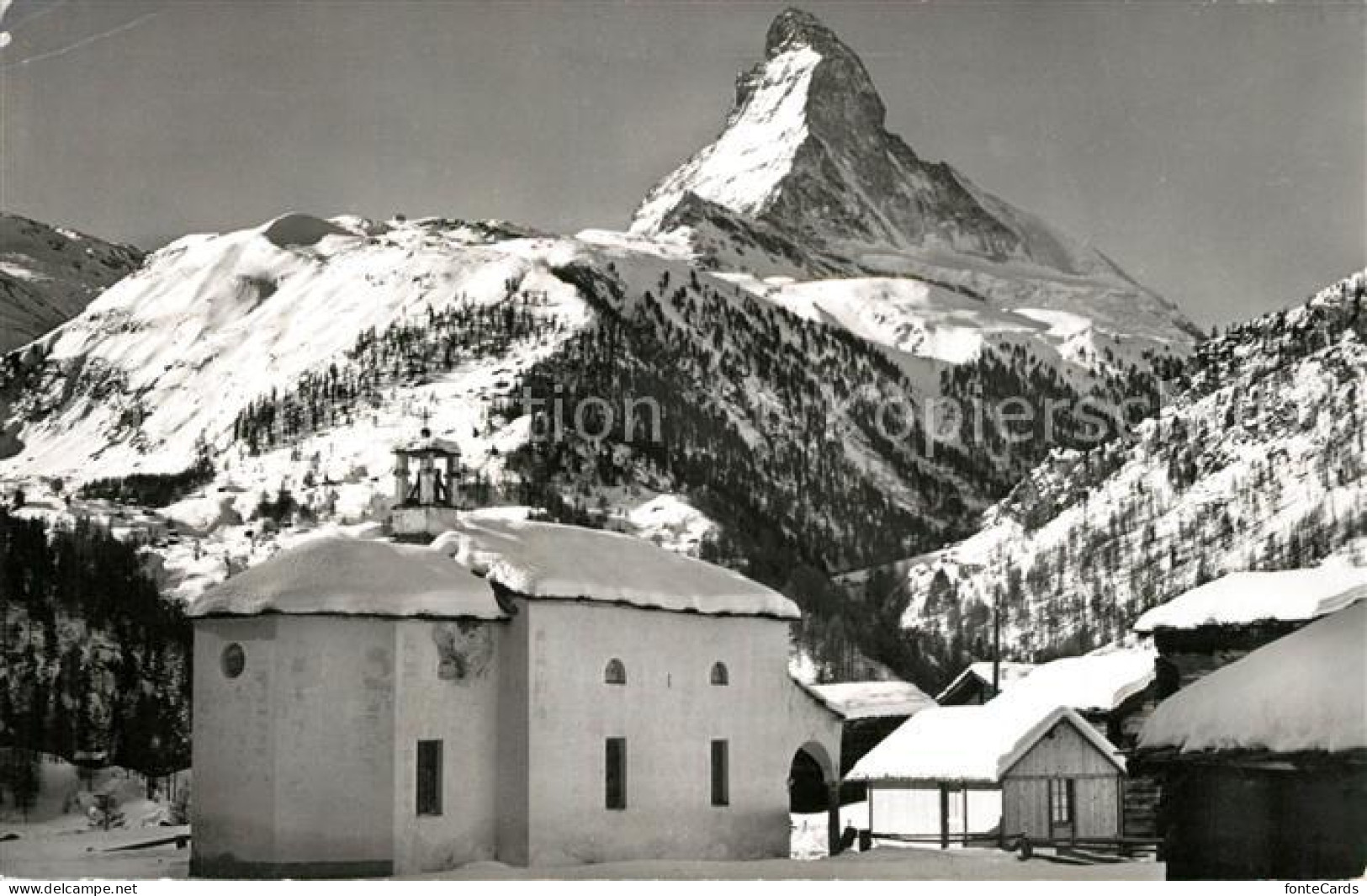 13301760 Winkelmatten Ortsansicht Mit Kapelle Blick Zum Matterhorn Walliser Alpe - Sonstige & Ohne Zuordnung