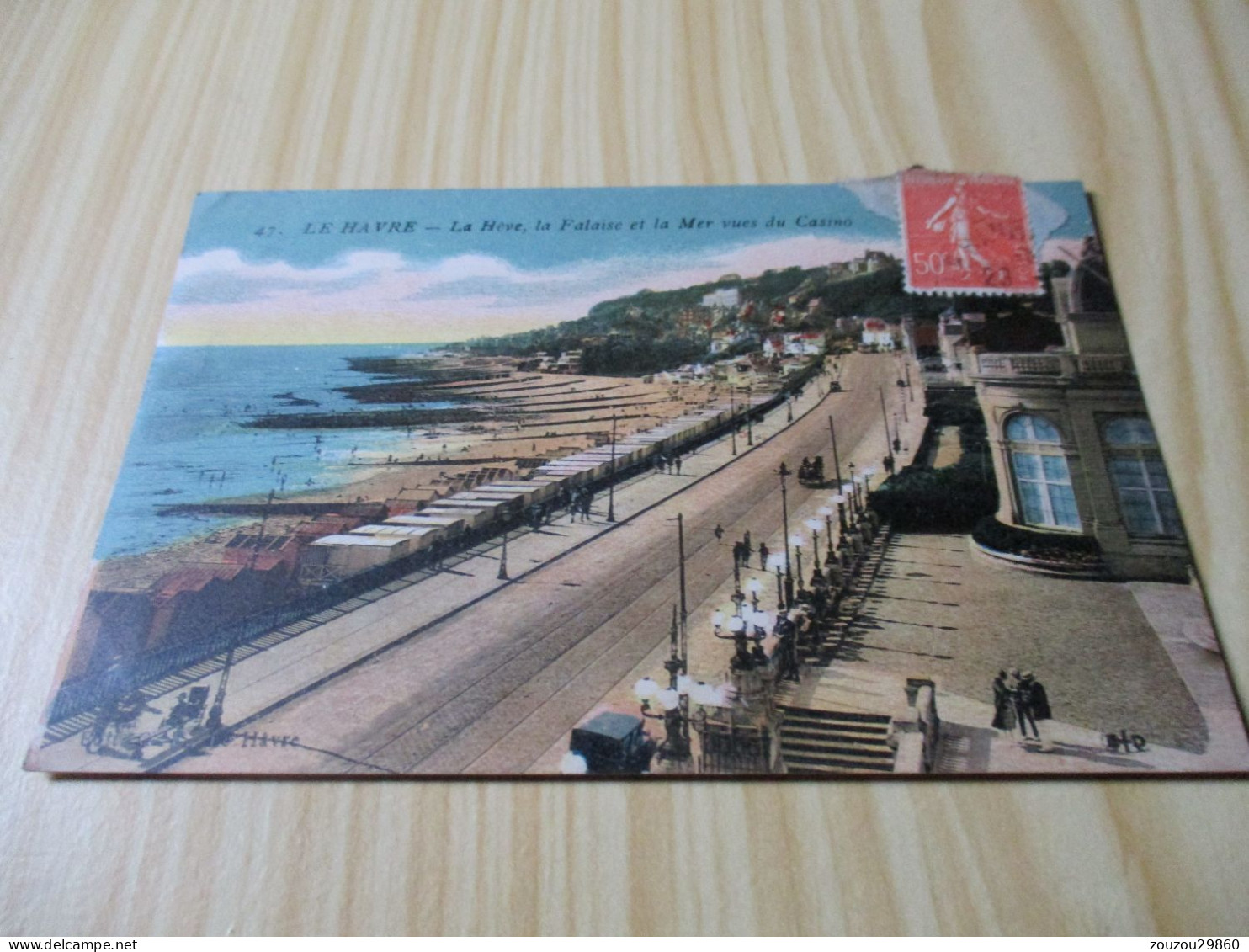 CPA Le Havre (76).La Hève, La Falaise Et La Mer Vues Du Casino - Carte Animée. - Cap De La Hève