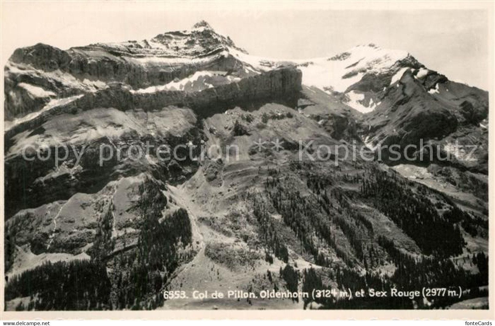 13301581 Les Diablerets Col De Pillon Oldenhorn Et Sex Rouge Gebirgspanorama Fli - Sonstige & Ohne Zuordnung