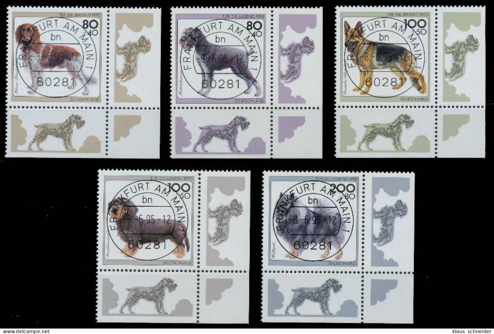 BRD BUND 1995 Nr 1797-1801 Zentrisch Gestempelt ECKE-URE X56AF4E - Used Stamps