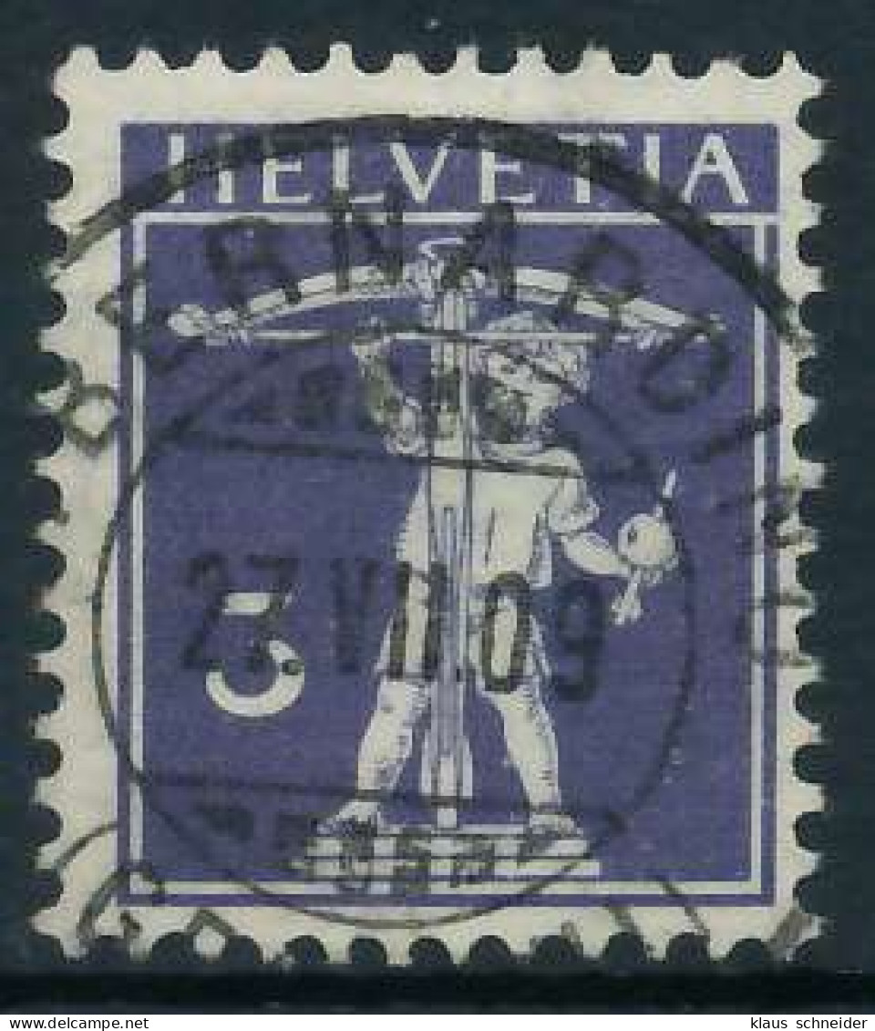 SCHWEIZ 1909 Nr 112I Zentrisch Gestempelt X6C2A32 - Usati