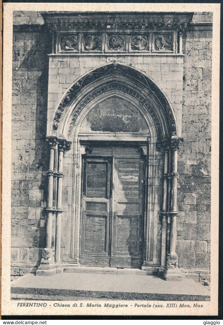 °°° 30783 - FERENTINO - CHIESA DI S. MARIA MAGGIORE - PORTALE (FR) °°° - Autres & Non Classés