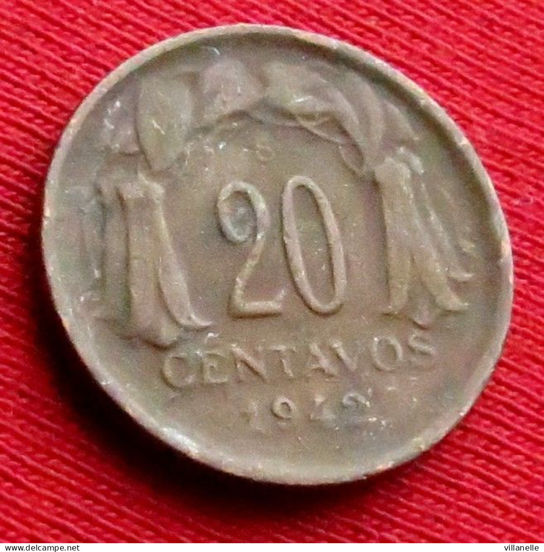 Chile 20 Centavos 1942 Chili  W ºº - Cile