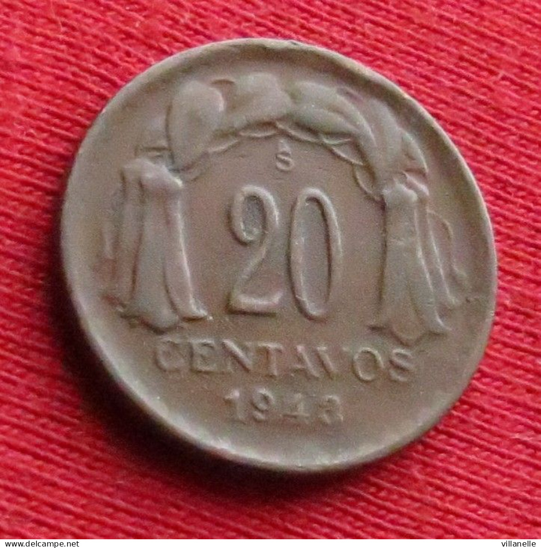 Chile 20 Centavos 1943 Chili  W ºº - Chile