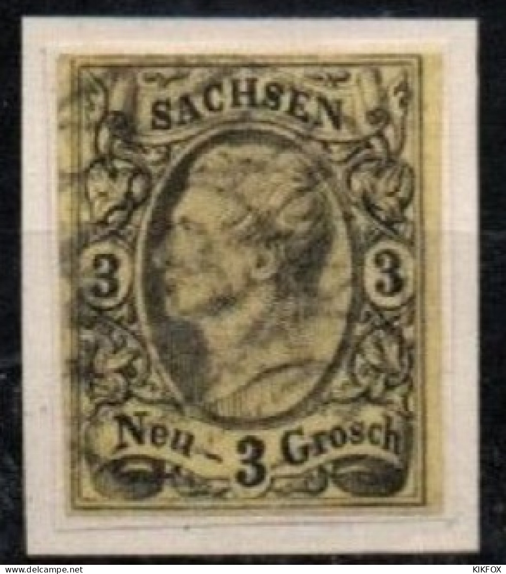 ALTDEUTSCHLAND ,SACHSEN, 1855 - 1856, MI 11, 3 NGR, KÖNIG JOHANN ULBRICHT, GESTEMPELT,OBLITERE - Sachsen