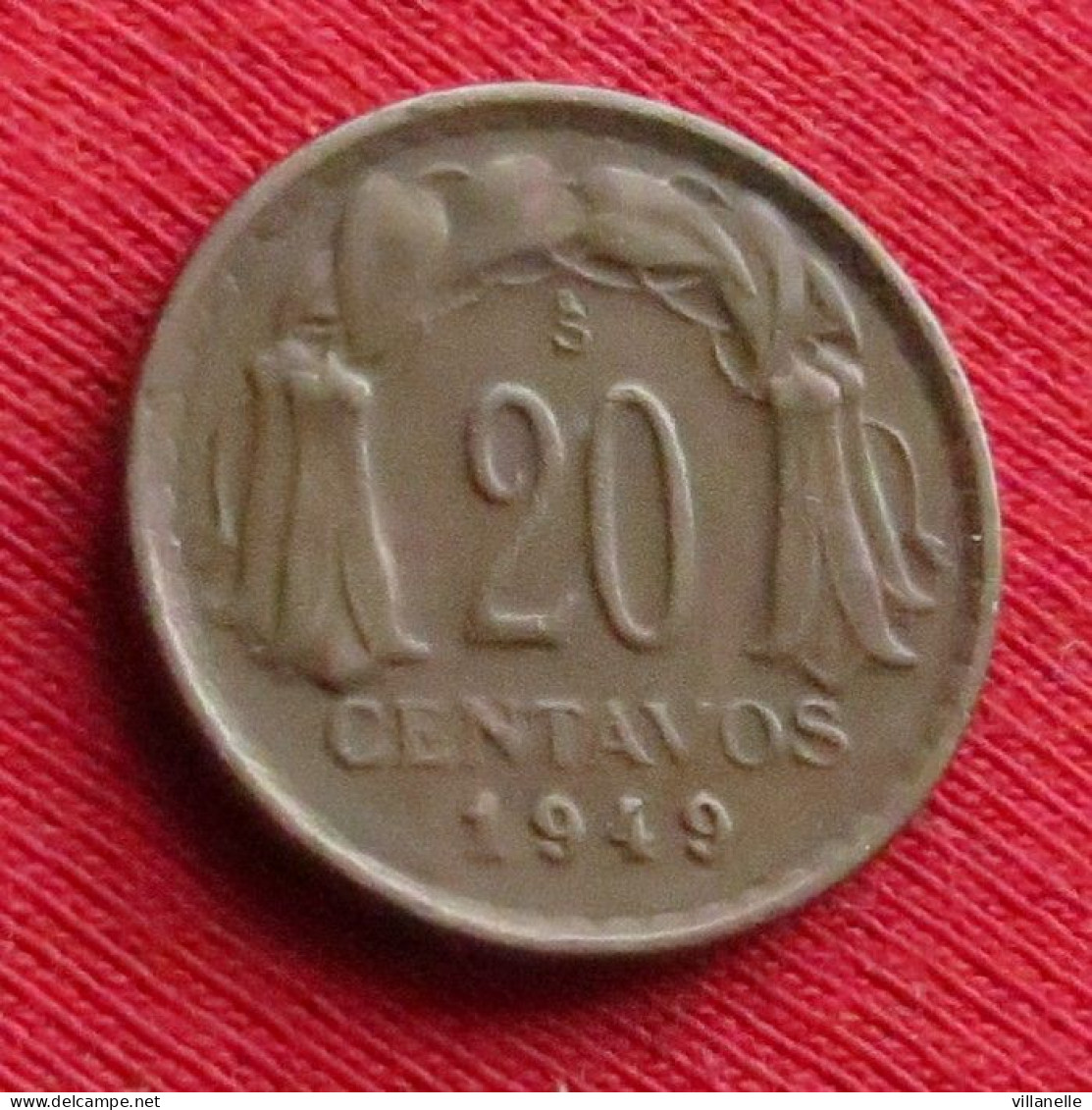 Chile 20 Centavos 1949 Chili  W ºº - Chile