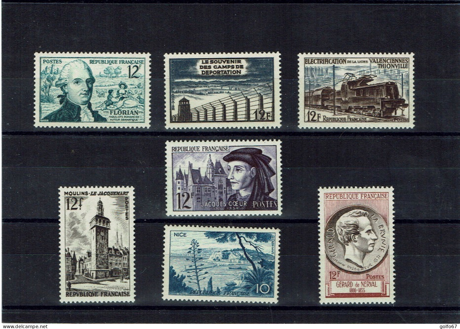 FRANCE 1955 Y&T N° 1021 - 1023 - 1024 - 1025 - 1034 - 1038 - 1043 NEUF** (125426) - Neufs