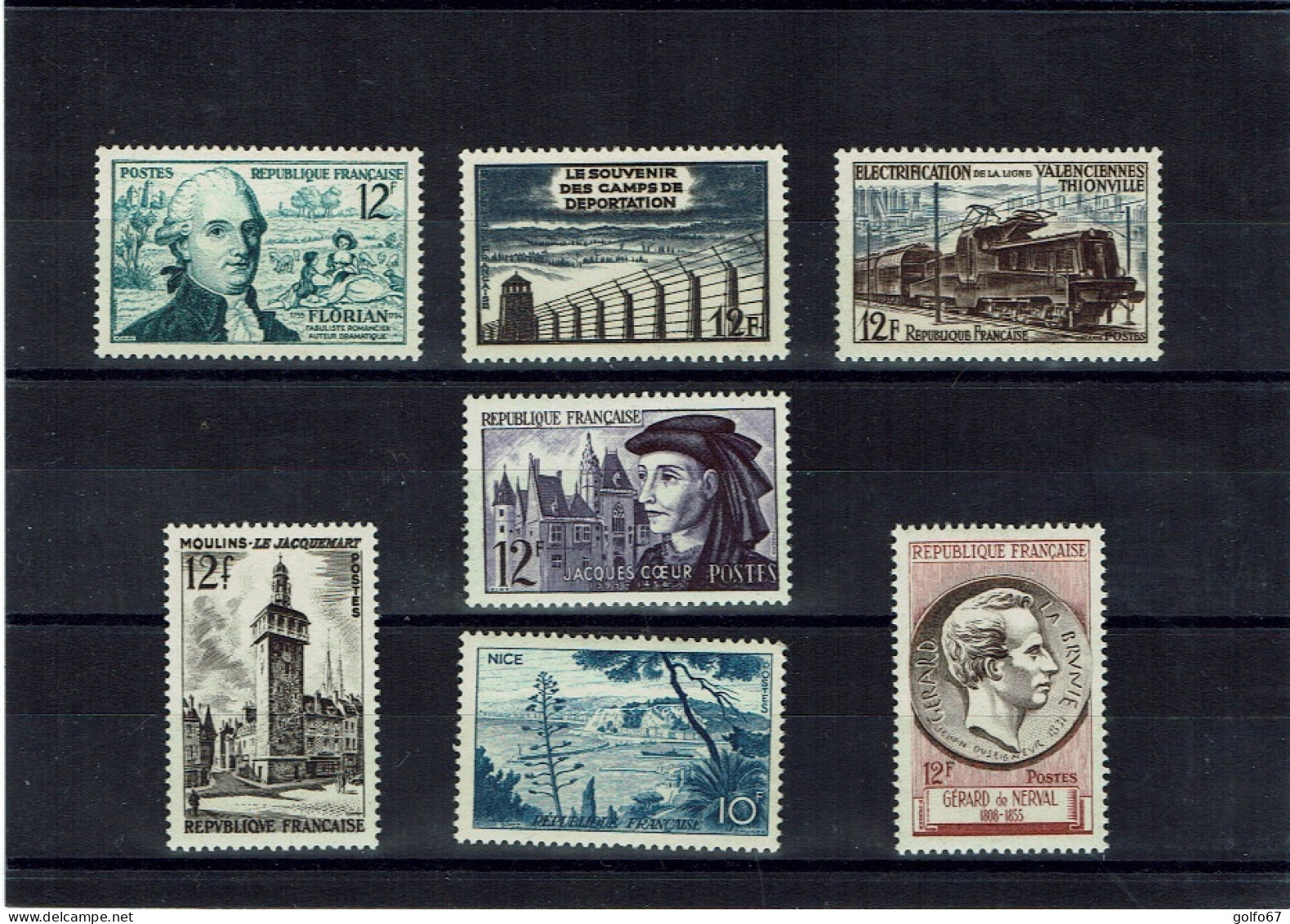 FRANCE 1955 Y&T N° 1021 - 1023 - 1024 - 1025 - 1034 - 1038 - 1043 NEUF** (125426) - Unused Stamps