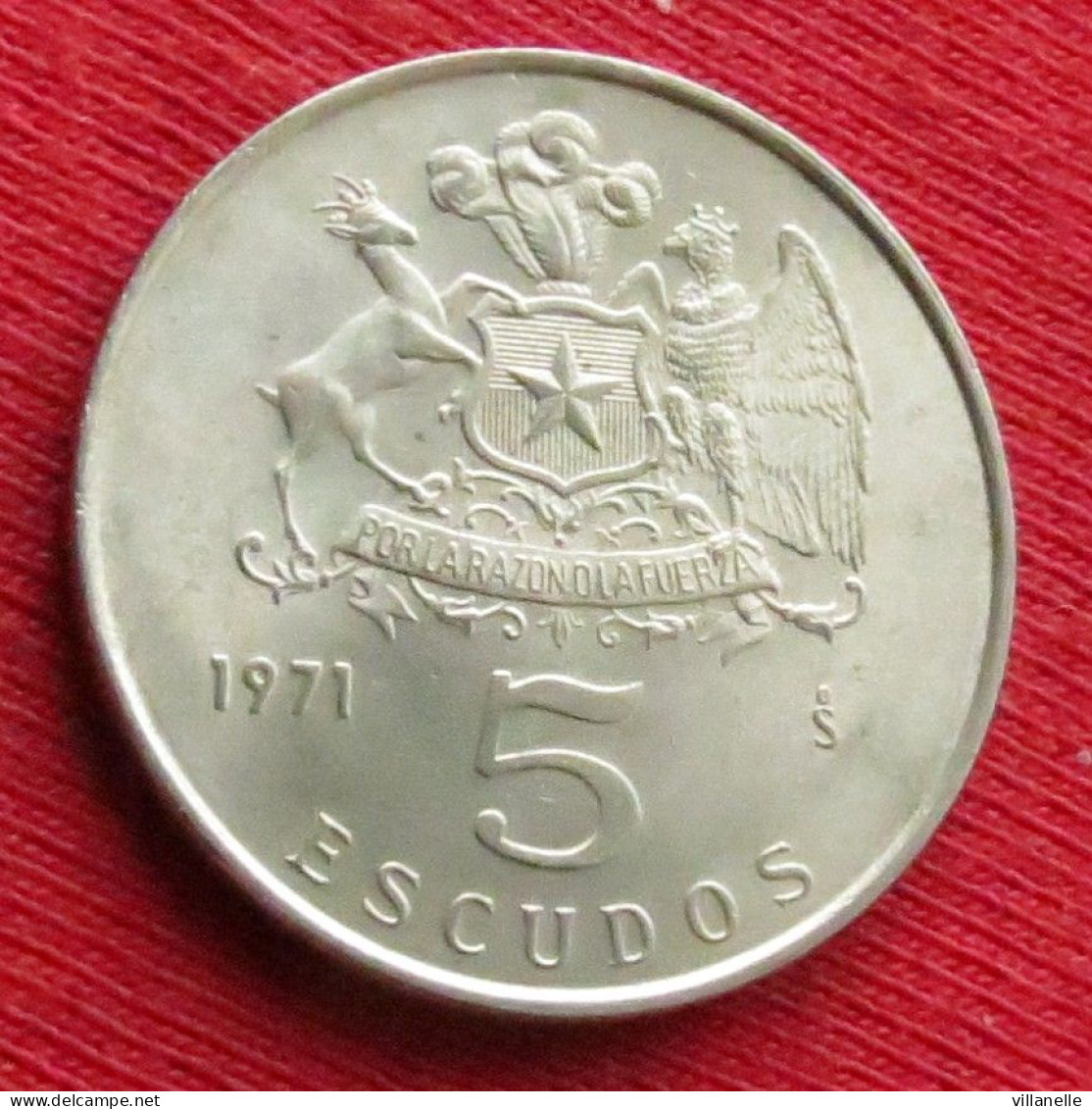 Chile 5 Escudo 1971 Chili  W ºº - Chile