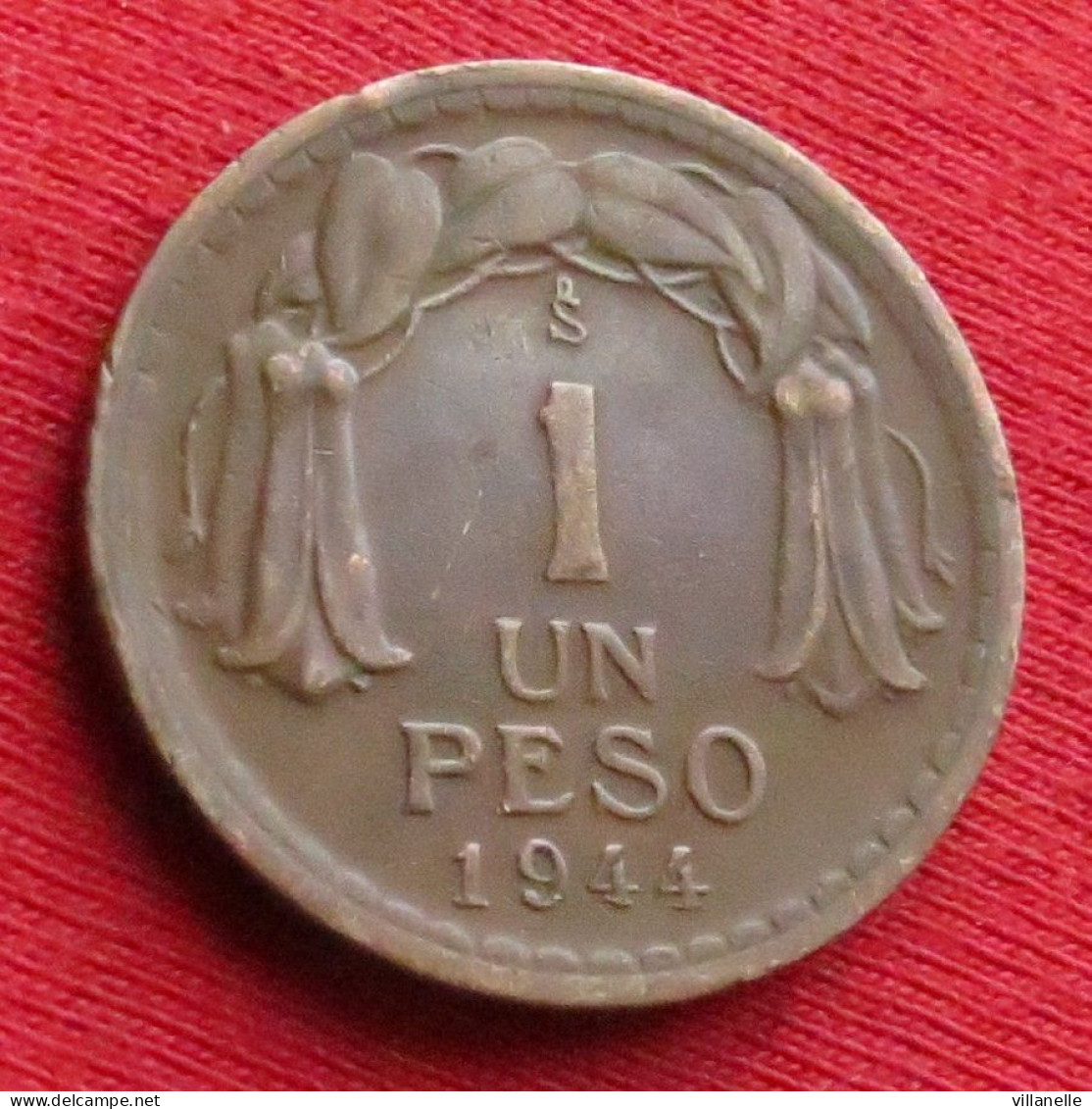 Chile 1 Peso 1944 Chili  W ºº - Chile