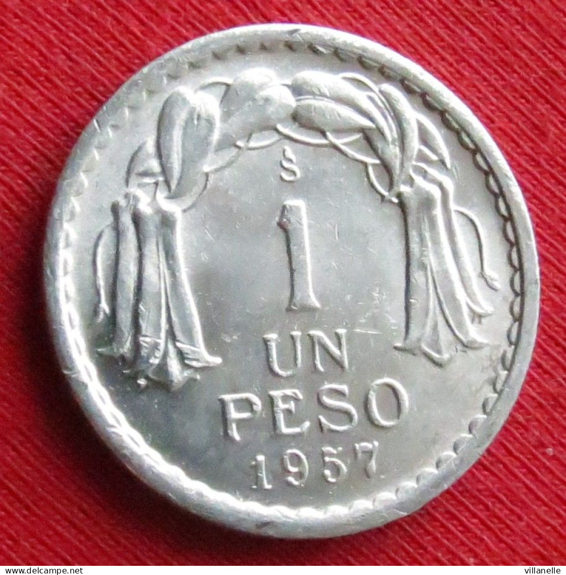 Chile 1 Peso 1957 Chili  W ºº - Chile