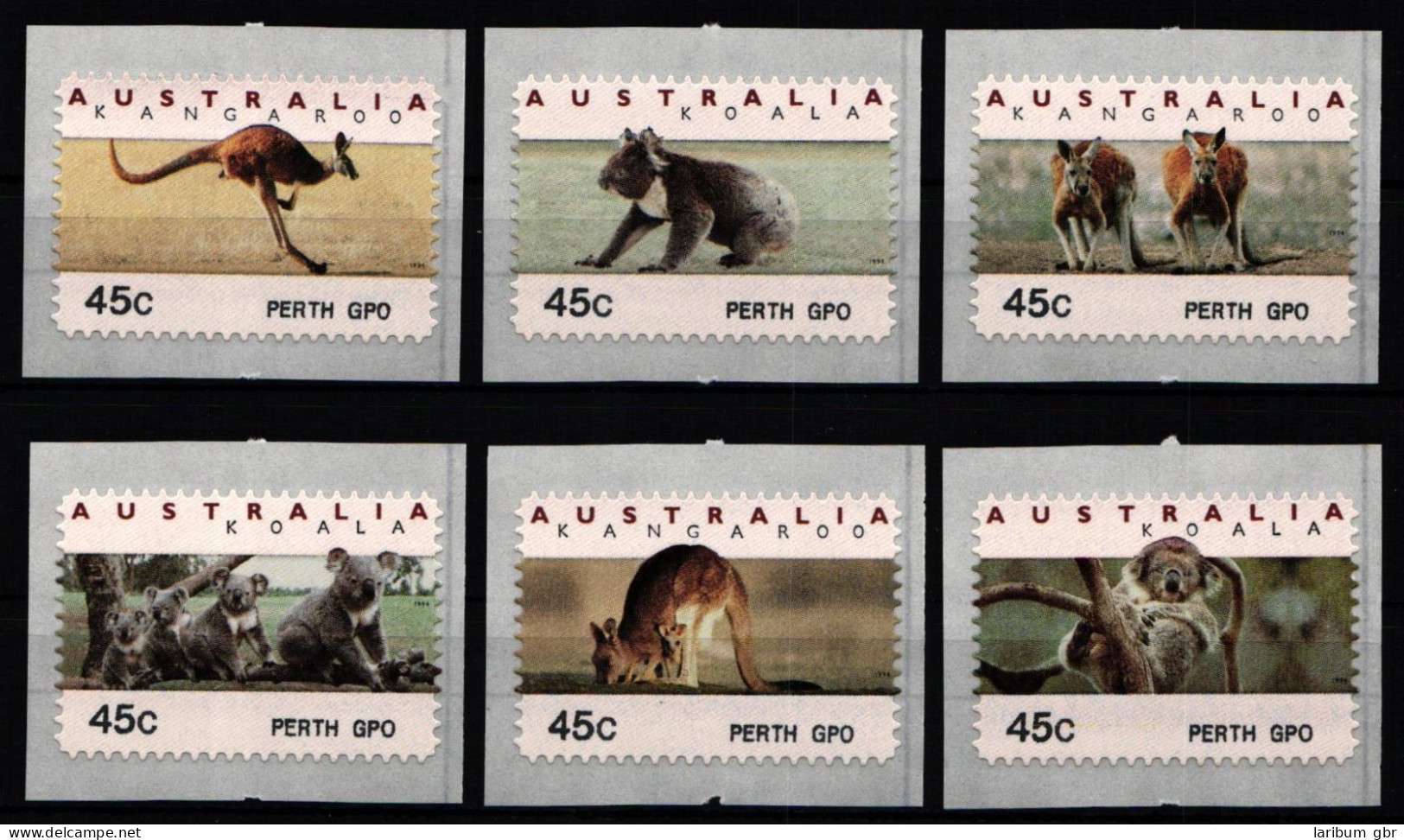 Australien Automatenmarken 40-45 Postfrisch #KL216 - Sonstige & Ohne Zuordnung