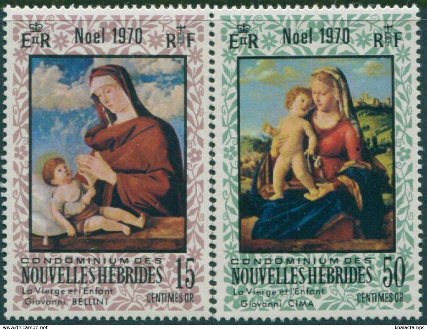 New Hebrides French 1970 SGF160-F161 Christmas Set MNH - Autres & Non Classés