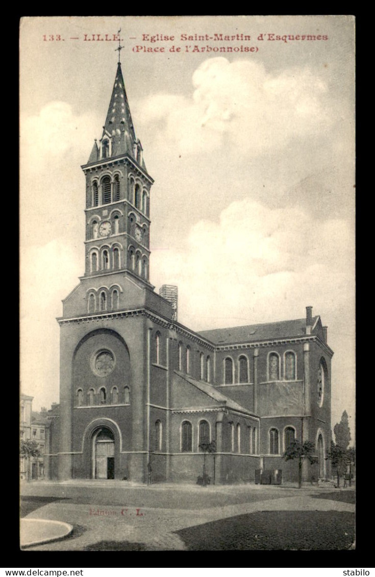 59 - LILLE - EGLISE ST-MARTIN D'ESQUERMES PLACE DE L'ARBONNOISE - Lille