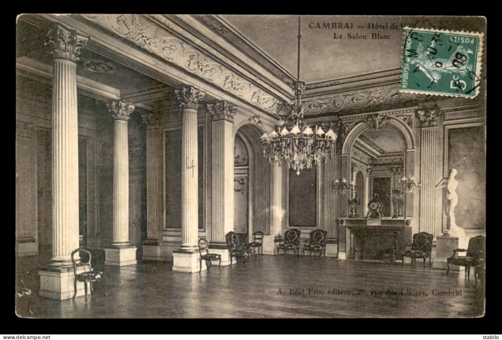 59 - CAMBRAI - HOTEL DE VILLE - LE SALON BLANC - Cambrai