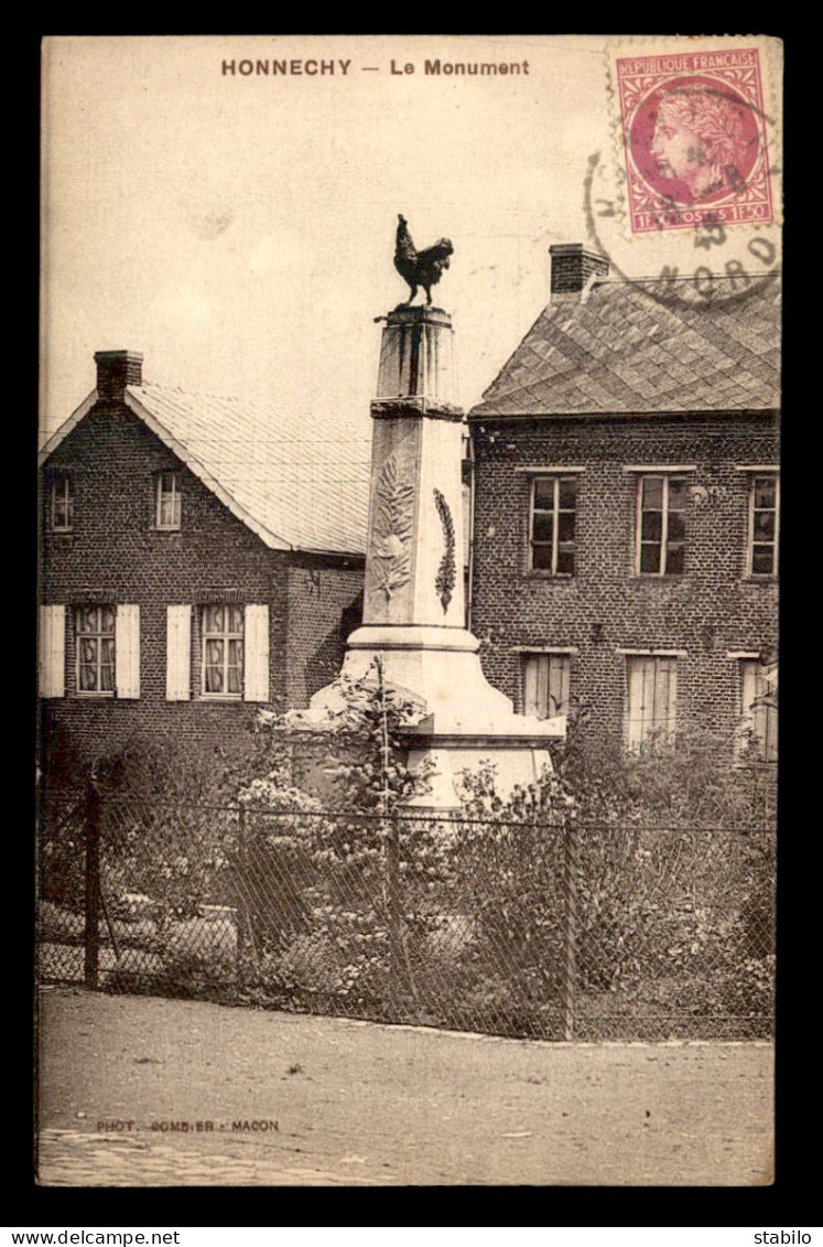 59 - HONNECHY - LE MONUMENT AUX MORTS - COQ - Sonstige & Ohne Zuordnung