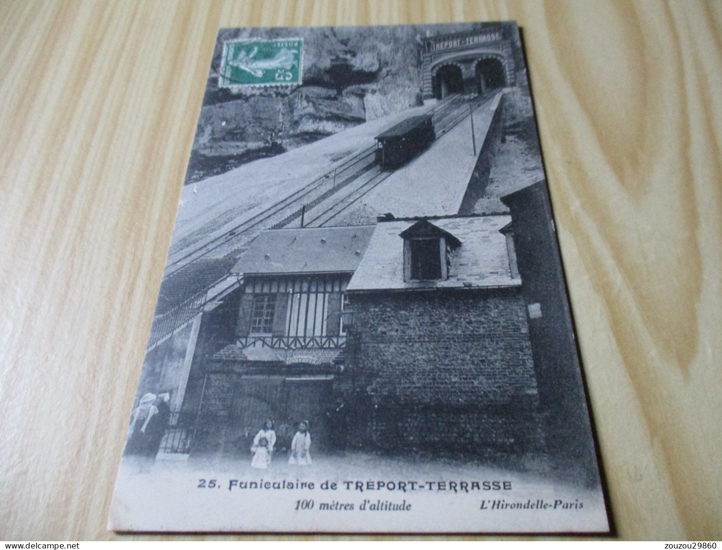 CPA Le Tréport (76).Funiculaire De Tréport-Terrasse - Carte Animée, Oblitérée Le 30/09/1909. - Le Treport