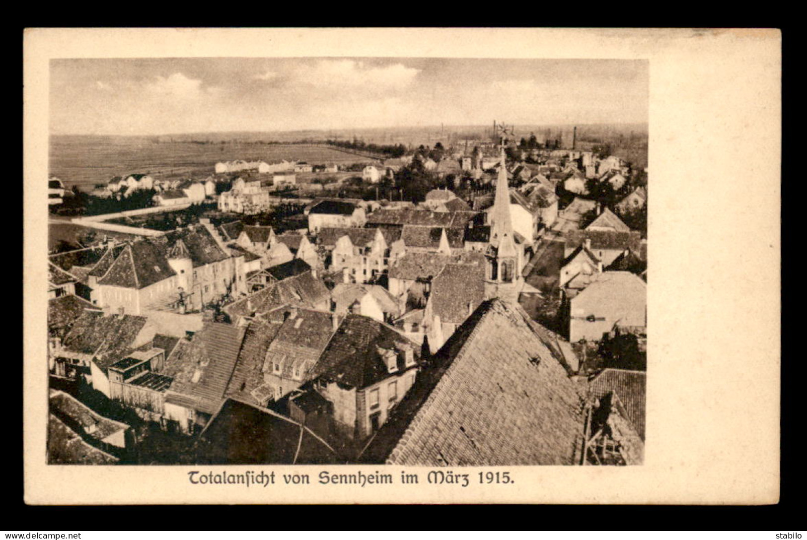 68 - CERNAY -  SENNHEIM - VUE GENERALE EN 1915 - Cernay